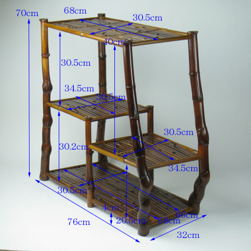 竹製　飾り棚（KA-02）の寸法